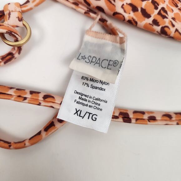 L*Space Brittany Triangle Bikini Top in Wild Bunch Orange Size XL - Picture 4 of 4